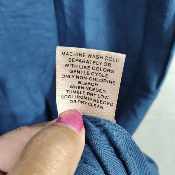 Philosophy Sleeveless V-neck Midi Sheath Bodycon Dress Women Size S Blue - Picture 6 of 6